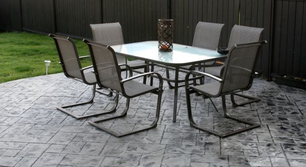 Backyard Concrete Stamping in Santa Maria